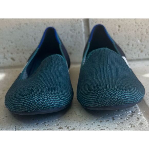 Rothy's Spruce Prep Loafer Women's Size 6.5
Green, Navy, and White - Picture 2 of 13